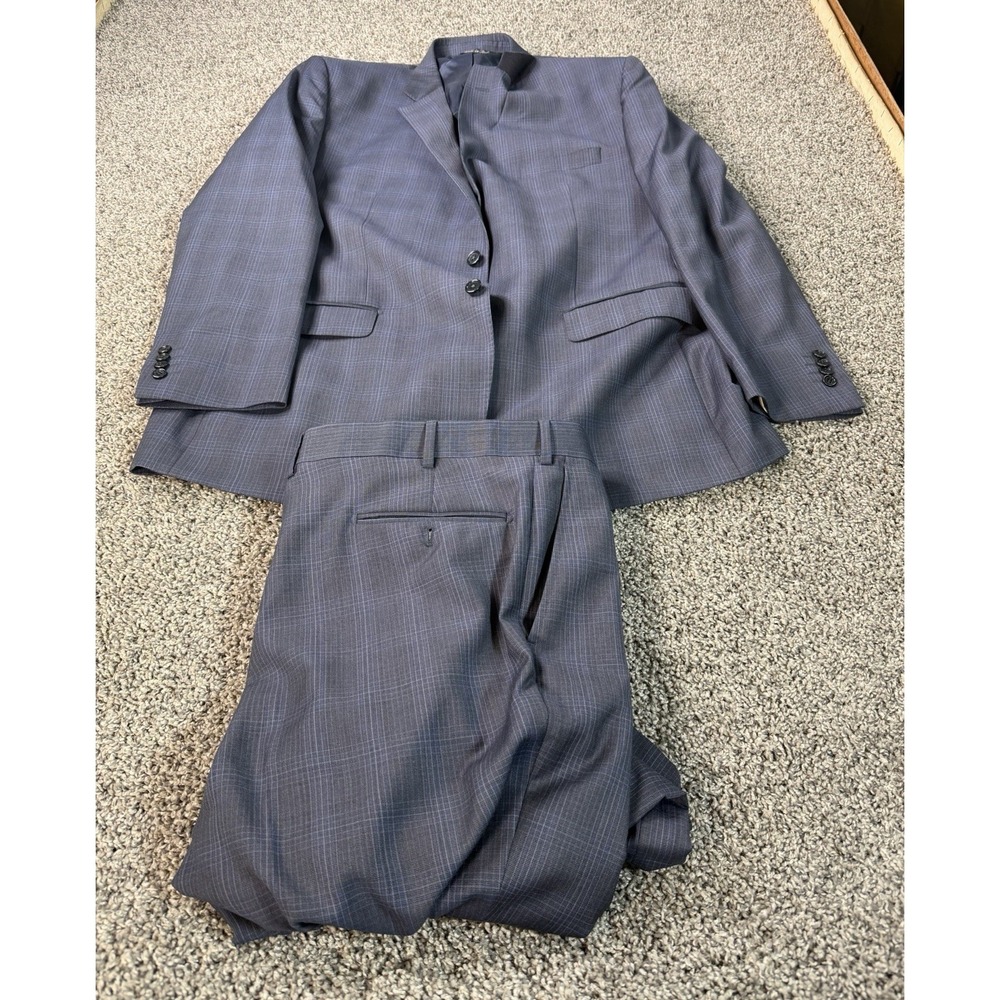 Ermenegildo Zegna Traveller Cloth 2 Piece Suit Men's Size 48 Blue Pants 42x30